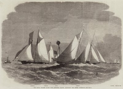 De Koninklijke Thames Yacht Club Schooner Wedstrijd, rond de Mouse Vuurtoren door Edwin Weedon